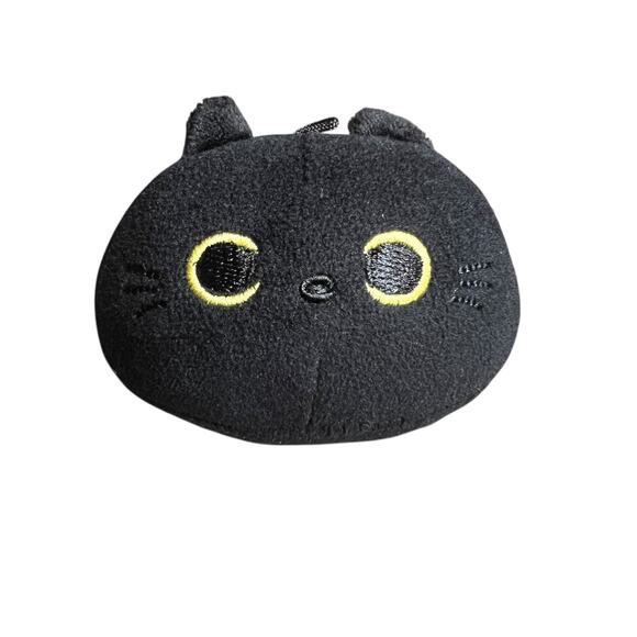 3" Mini Black Cat Ball Stuffed Animal Plush Halloween Kitty Toy Decor Miniature - Picture 1 of 5